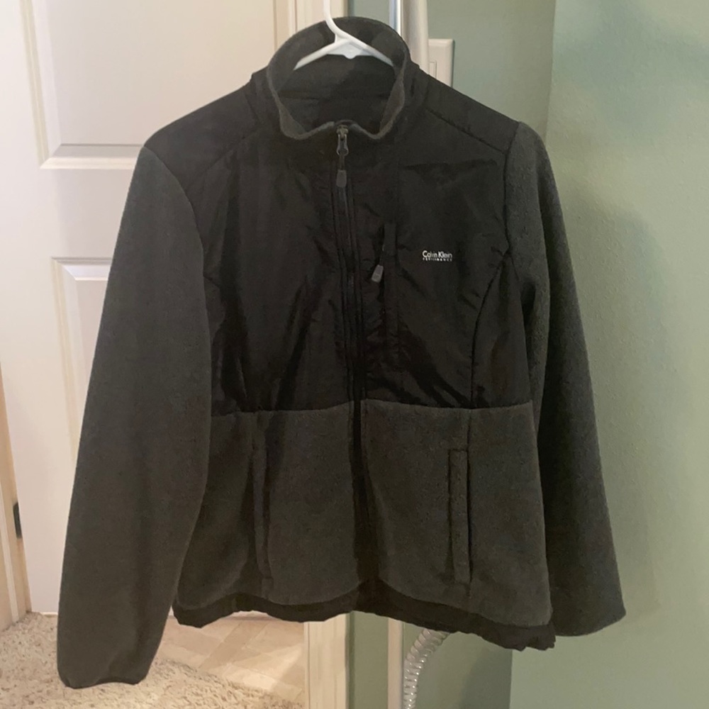 Calvin Klein grey fleece jacket. Size small